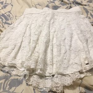 White lace skater skirt